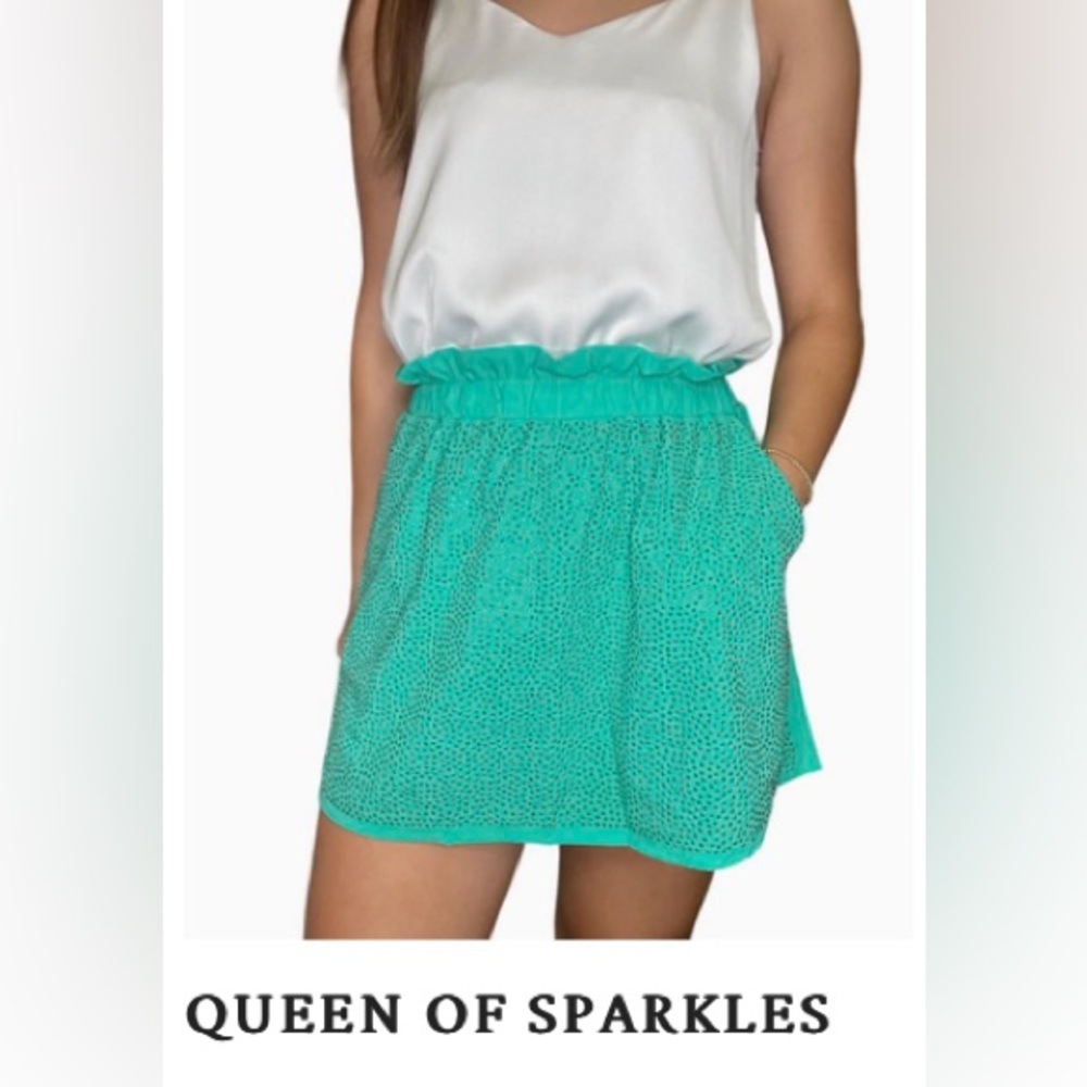 Queen Of Sparkles | Sea Foam Green Skort | Size: 2X (20-22)